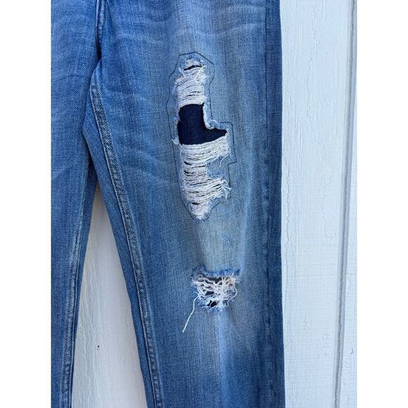 Abercrombie & Fitch Boyfriend Straight Jean, Distressed, Sz 0R W25 L25‎ - Picture 6 of 6